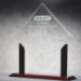 Jade Glass Diamond On Piano Wood Base - AAA - Jade Glass Diamond On Piano Wood Base