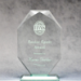 Jade Glass Multi-Faceted Elongated Octagon - AAA - Jade Glass Multi-Faceted Elongated Octagon