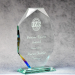 Jade Glass Multi-Faceted Elongated Octagon - AAA - Jade Glass Multi-Faceted Elongated Octagon