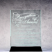Glass Plaque On Black Piano Base - AAA - Glass Plaque On Black Piano Base