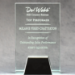 Jade Glass Plaque With Chrome Stand - AAA - Jade Glass Plaque With Chrome Stand