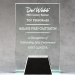 Jade Glass Plaque With Chrome Stand - AAA - Jade Glass Plaque With Chrome Stand