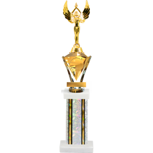 Jewel Series Trophy With A Square Column On A Marble Base 