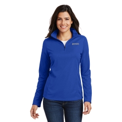 Ladies Pinpoint Mesh 1/2-Zip 