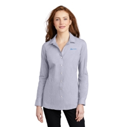 Ladies Pincheck Easy Care Shirt 
