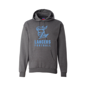 Lancers Football Charcoal Heather Hooded Sweatshirt 