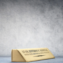 Leatherette Light Brown Desk Wedge 