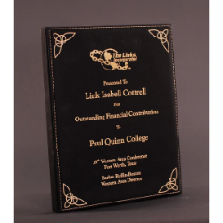 Leatherette Plaque - Black 