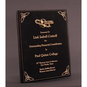 Leatherette Plaque - Black 