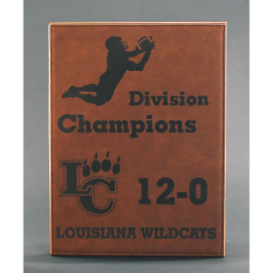 Leatherette Plaque - Dark Brown 