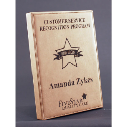 Leatherette Plaque - Light Brown 