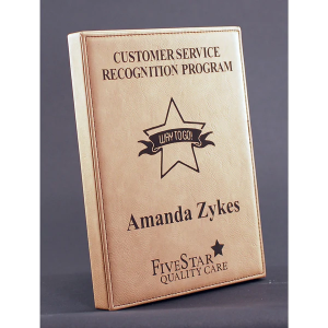 Leatherette Plaque - Light Brown 