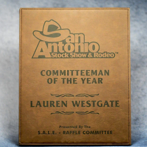 Leatherette Plaque - Rawhide 