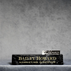 Marble Desk Wedge With Business Card Holder 