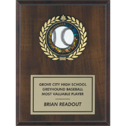 Medallion Cherry Finished Plaque 