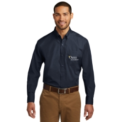 Mens Port Authority Long Sleeve Carefree Poplin Shirt 