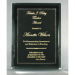 Mirror Plaque With Black And Gold Lasered Leatherette Plate - AAA - Mirror Plaque With Black And Gold Lasered Leatherette Plate