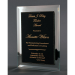 Mirror Plaque With Black And Gold Lasered Leatherette Plate - AAA - Mirror Plaque With Black And Gold Lasered Leatherette Plate