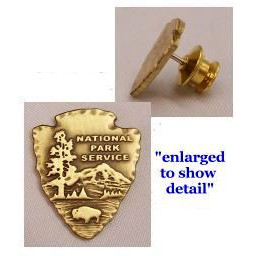 National Park Arrowhead Lapel Pin National park arrowhead logo, national park arrowhead lapel pin, brass national park arrowhead emblem, national park logo