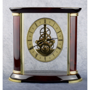 Open Clock Works Rosewood Clock 