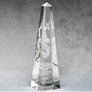 Optic Crystal Groove Obelisk 