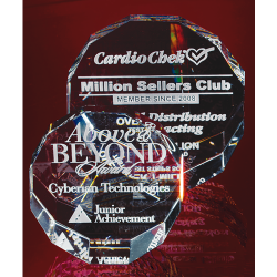Optic Crystal Paper Weight (2 sizes) 