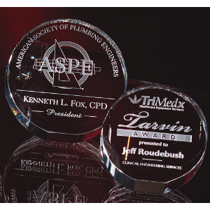 Optic Crystal Paper Weight (2 sizes) 