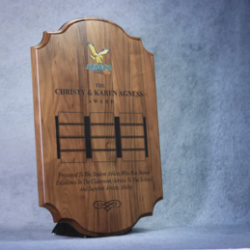 Perpetual Walnut Plaque With Scalloped Edges 