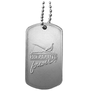 PF-109/QF-109 Silver Logo Dog Tag 