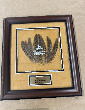Pheasants Forever Framed Fan of Feathers 