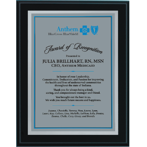 Piano Finish Ebony Plaque with Full Color Sublimation (4 sizes) 
