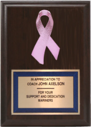 Plaque With Awareness Ribbon 