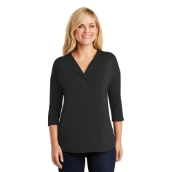 Port Authority Ladies Concept 3/4-Sleeve Soft Split Neck Top 