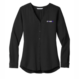 Port authority Long Sleeve Button front Blouse 
