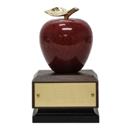 Red Marble Apple On Base 