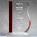 Red Stripe Wave Crystal Award - AAA - Red Stripe Wave Crystal Award