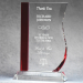 Red Stripe Wave Crystal Award - AAA - Red Stripe Wave Crystal Award