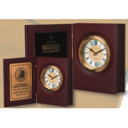 Rose-Wood "Book" Clock (2 sizes) 