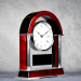 Rosewood And Silver Arched Mantle Clock - AAA - Rosewood And Silver Arched Mantle Clock