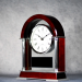 Rosewood And Silver Arched Mantle Clock - AAA - Rosewood And Silver Arched Mantle Clock