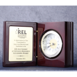 Rosewood Book Clock 
