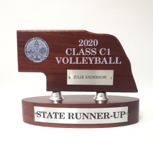 Runner Up NSAA Mini Nebraska High School State Trophy 