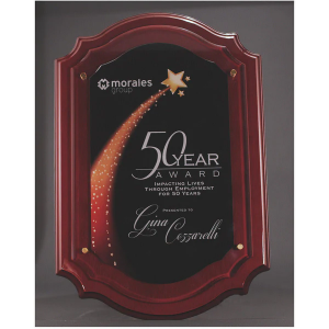 Scalloped Edge Plaque With Floating Acrylic Plate 