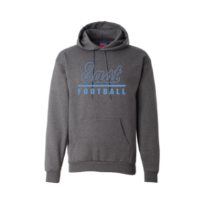 East Football Charcoal Heather Hooded Sweatshirt  