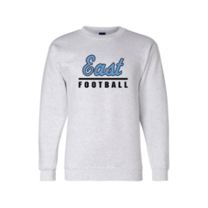 East Football Silver Grey Crewneck Sweatshirt 