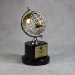 Silver And Gold Globe On Black Base - AAA - Silver And Gold Globe On Black Base