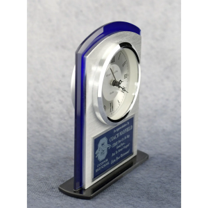 Silver Arch Top Clock 