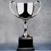 Silver Metal Cup On Black Marble Base - AAA - Silver Metal Cup On Black Marble Base