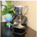 Silver Metal Cup On Black Marble Base - AAA - Silver Metal Cup On Black Marble Base