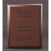 Simulated Walnut Plaque With Dark Brown Lasered Leatherette Plate - AAA - Simulated Walnut Plaque With Dark Brown Lasered Leatherette Plate